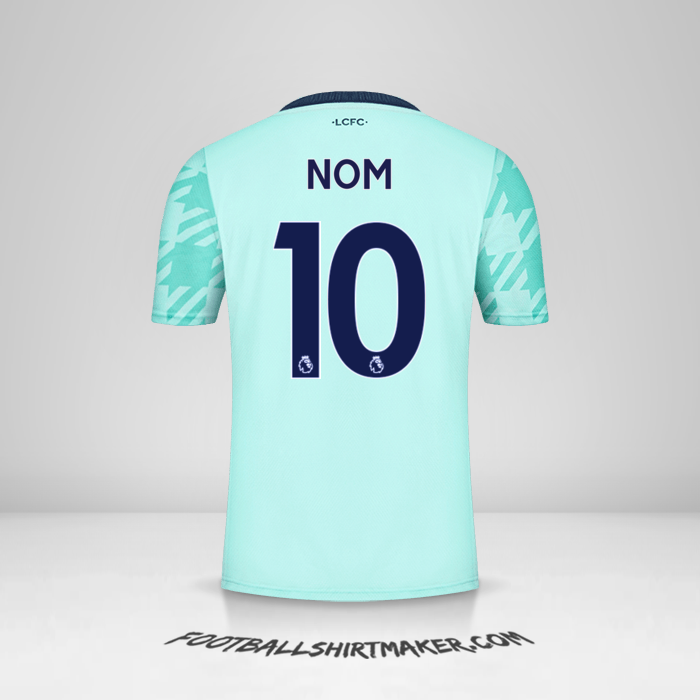 Maillot Leicester City FC 2021/2022 Extérieur -  nom - 10