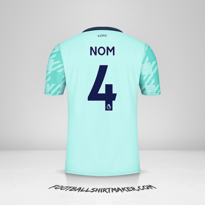 Maillot Leicester City FC 2021/2022 Extérieur -  nom - 4
