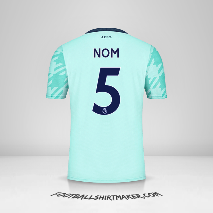 Maillot Leicester City FC 2021/2022 Extérieur -  nom - 5