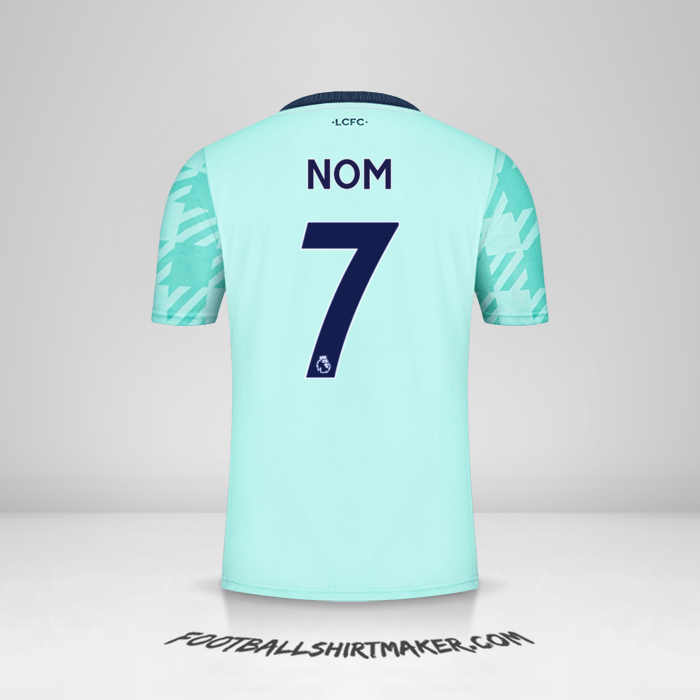 Maillot Leicester City FC 2021/2022 Extérieur -  nom - 7