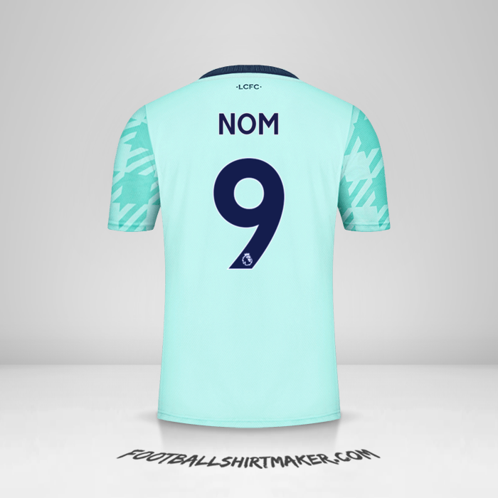 Maillot Leicester City FC 2021/2022 Extérieur -  nom - 9