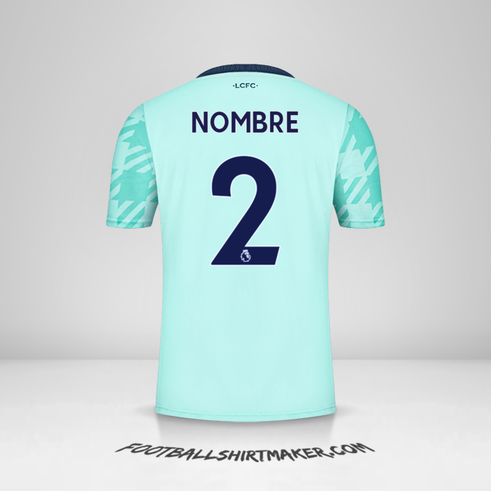 Camiseta Leicester City FC 2021/2022 Visita -  nombre - 2