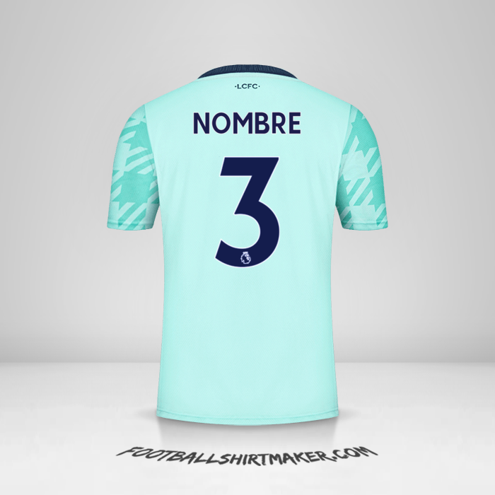 Camiseta Leicester City FC 2021/2022 Visita -  nombre - 3