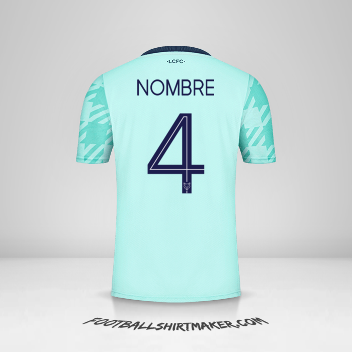 Camiseta Leicester City FC Cup 2021/2022 Visita -  nombre - 4
