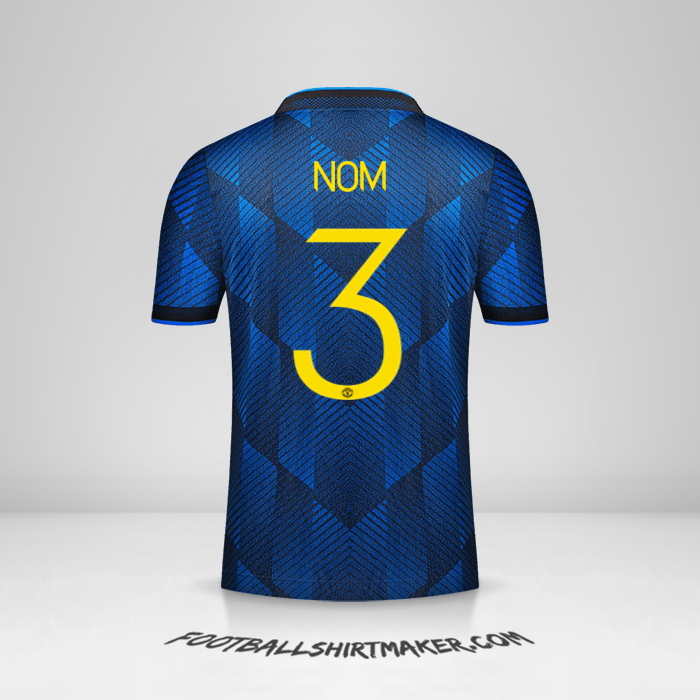Maillot Manchester United Cup 2021/2022 Troisième -  nom - 3