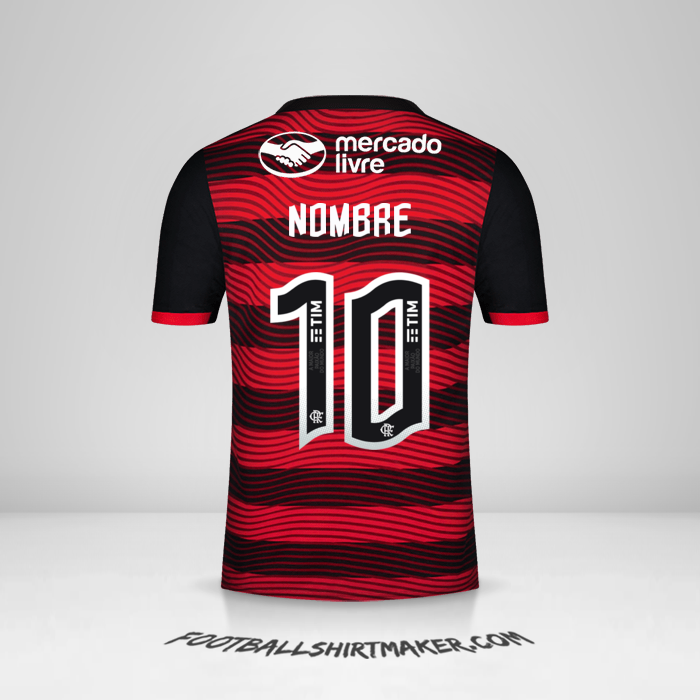 Camiseta Flamengo 2022 -  nombre - 10