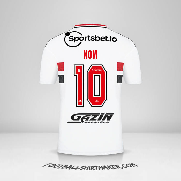 Maillot Sao Paulo FC 2022 -  nom - 10