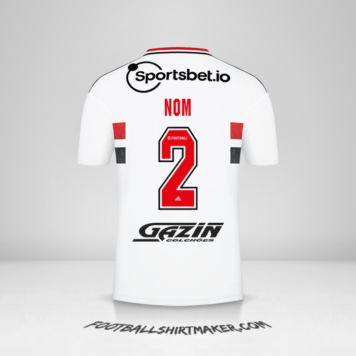 Maillot Sao Paulo FC 2022 -  nom - 2