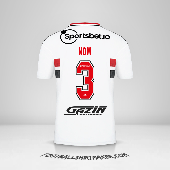Maillot Sao Paulo FC 2022 -  nom - 3