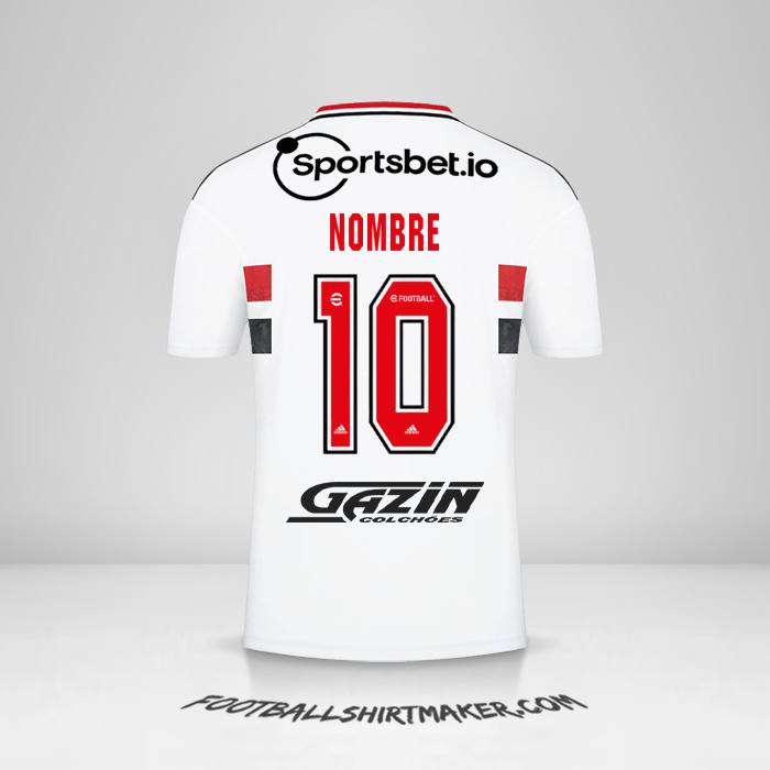 Camiseta Sao Paulo FC 2022 -  nombre - 10