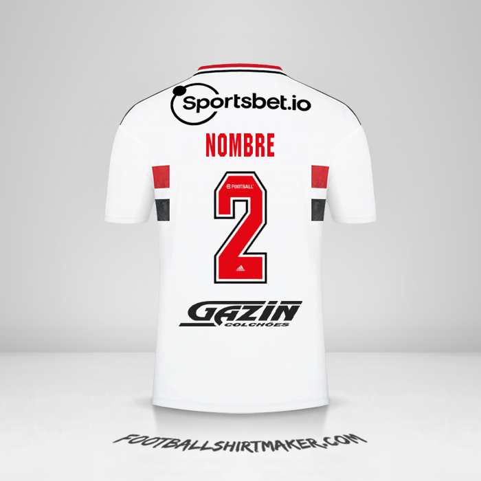Camiseta Sao Paulo FC 2022 -  nombre - 2
