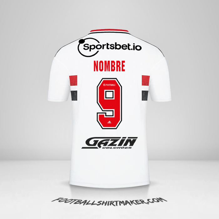 Camiseta Sao Paulo FC 2022 -  nombre - 9