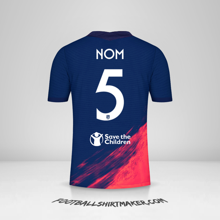 Maillot Atletico Madrid Cup 2021/2022 Extérieur -  nom - 5