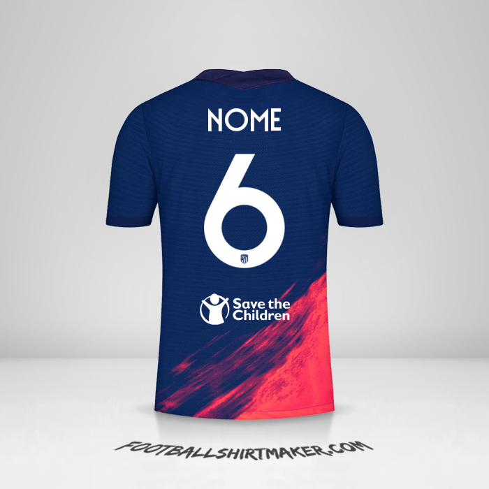 Maglia Atletico Madrid Cup 2021/2022 Seconda -  nome - 6