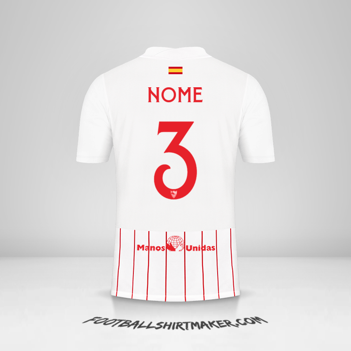 Camisa Sevilla FC Cup 2021/2022 -  nome - 3