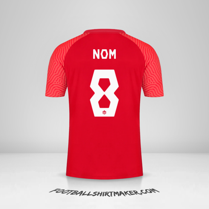 Maillot Canada 2021 -  nom - 8