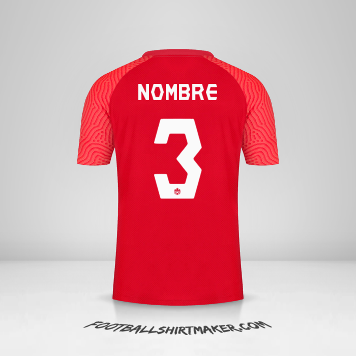 Jersey Canada 2021 -  nombre - 3