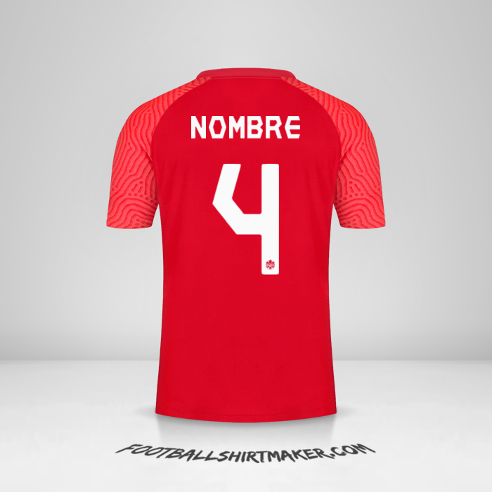 Jersey Canada 2021 -  nombre - 4