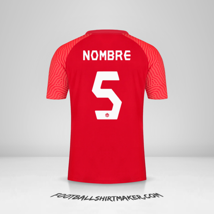 Jersey Canada 2021 -  nombre - 5