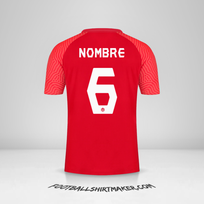Jersey Canada 2021 -  nombre - 6