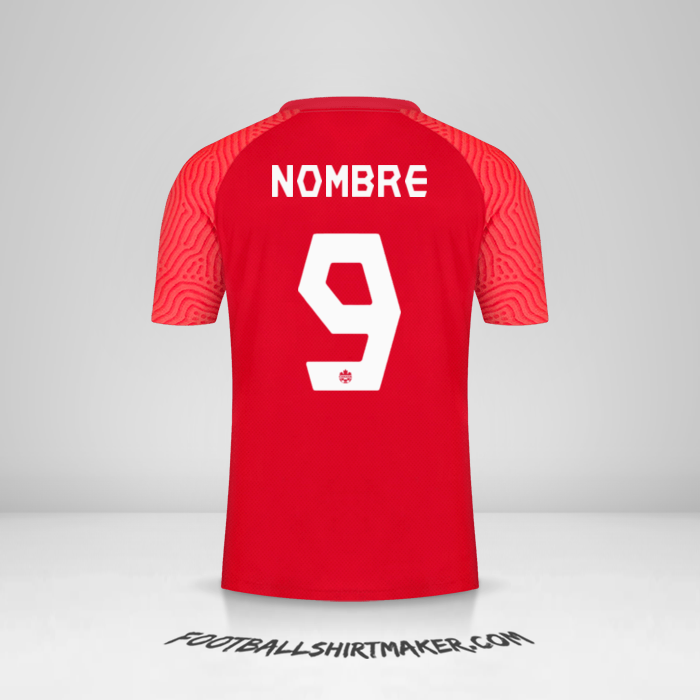 Jersey Canada 2021 -  nombre - 9