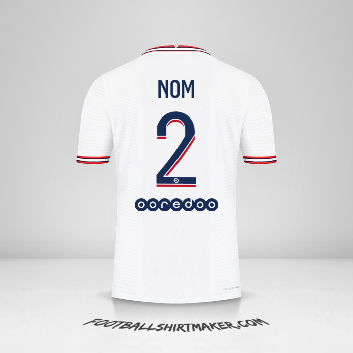 Maillot Paris Saint Germain IIII 2021/2022 -  nom - 2