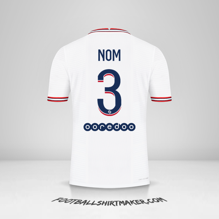 Maillot Paris Saint Germain IIII 2021/2022 -  nom - 3