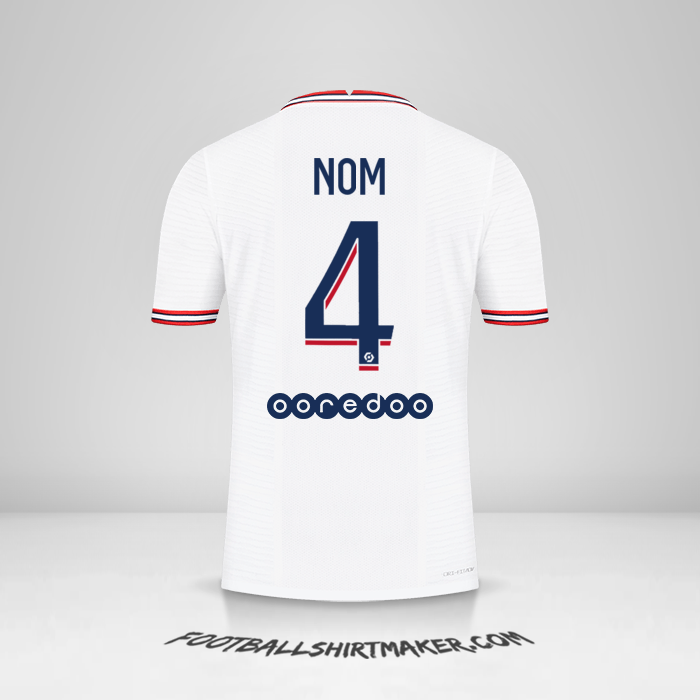 Maillot Paris Saint Germain IIII 2021/2022 -  nom - 4