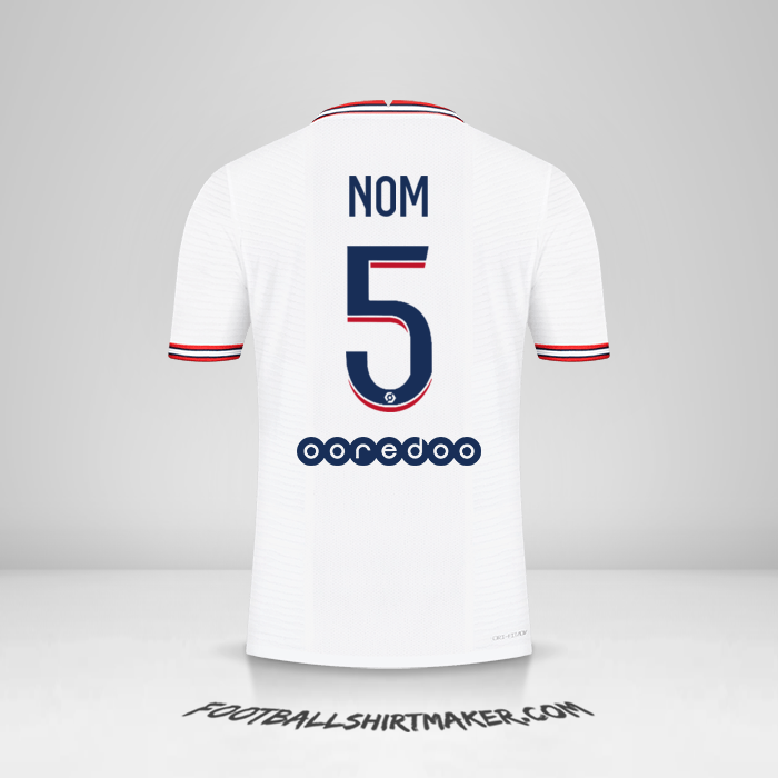 Maillot Paris Saint Germain IIII 2021/2022 -  nom - 5