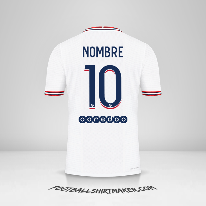 Jersey Paris Saint Germain IIII 2021/2022 -  nombre - 10