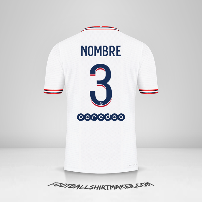 Jersey Paris Saint Germain IIII 2021/2022 -  nombre - 3