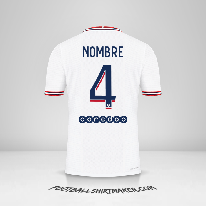 Jersey Paris Saint Germain IIII 2021/2022 -  nombre - 4