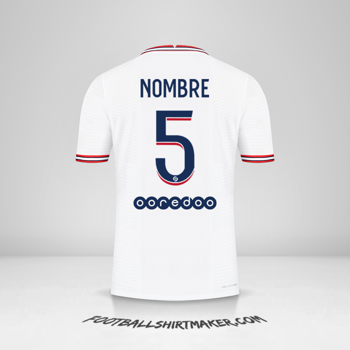 Jersey Paris Saint Germain IIII 2021/2022 -  nombre - 5