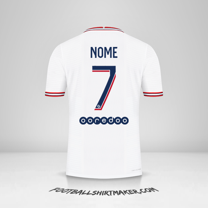 Camisa Paris Saint Germain IIII 2021/2022 -  nome - 7