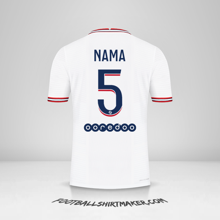 Jersey Paris Saint Germain IIII 2021/2022 -  nama - 5