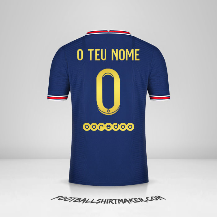 Camisola Paris Saint Germain Gold 2021/2022 -  o teu nome - 0