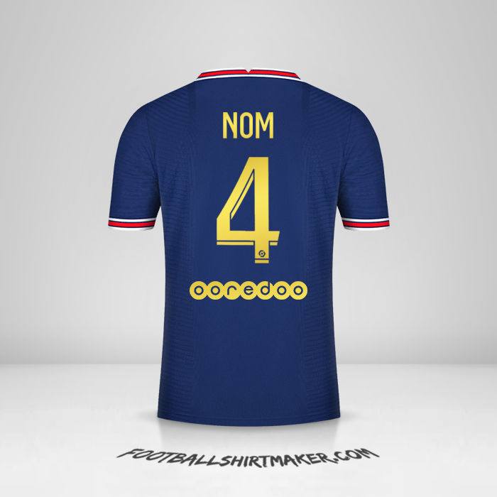 Maillot Paris Saint Germain Gold 2021/2022 -  nom - 4