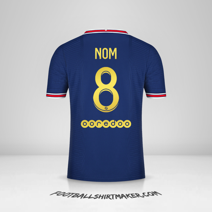 Maillot Paris Saint Germain Gold 2021/2022 -  nom - 8
