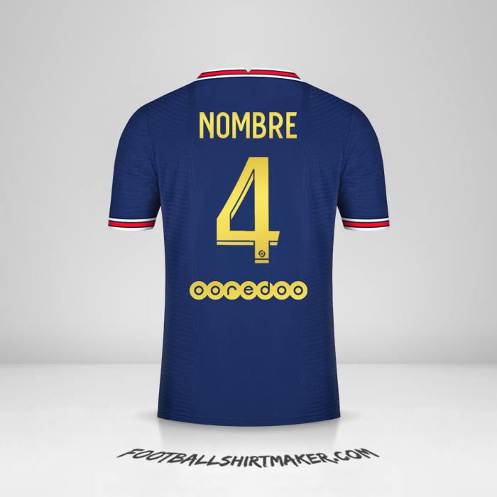 Camiseta Paris Saint Germain Gold 2021/2022 -  nombre - 4