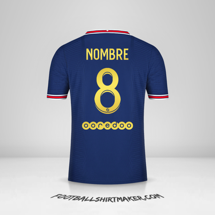 Jersey Paris Saint Germain Gold 2021/2022 -  nombre - 8