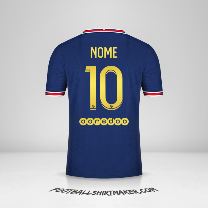 Camisa Paris Saint Germain Gold 2021/2022 -  nome - 10
