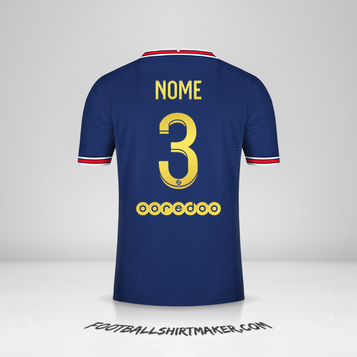 Maglia Paris Saint Germain Gold 2021/2022 -  nome - 3