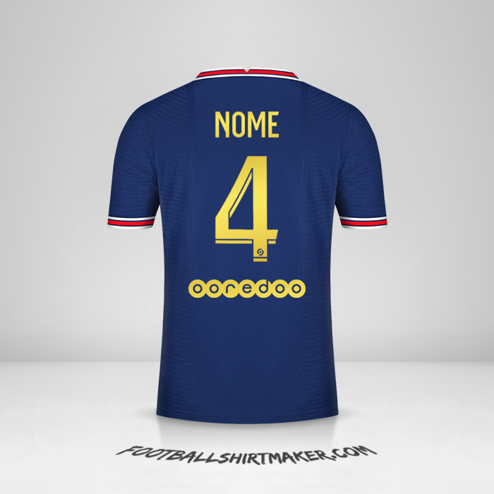 Maglia Paris Saint Germain Gold 2021/2022 -  nome - 4