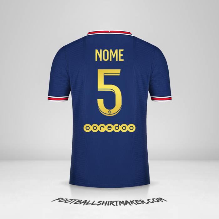 Maglia Paris Saint Germain Gold 2021/2022 -  nome - 5