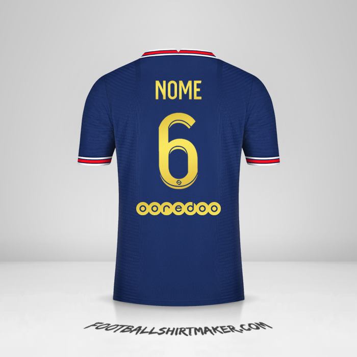 Maglia Paris Saint Germain Gold 2021/2022 -  nome - 6