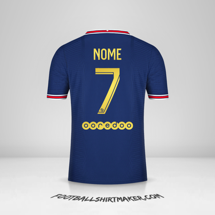 Camisa Paris Saint Germain Gold 2021/2022 -  nome - 7