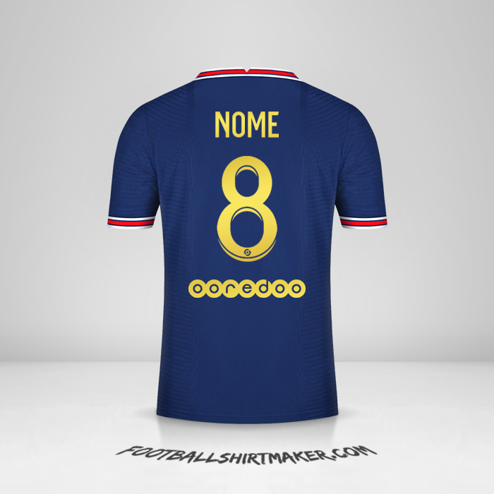 Camisola Paris Saint Germain Gold 2021/2022 -  nome - 8
