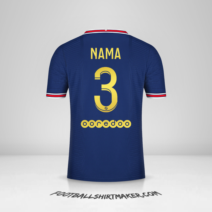 Jersey Paris Saint Germain Gold 2021/2022 -  nama - 3
