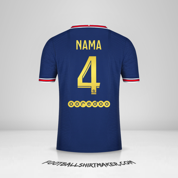 Jersey Paris Saint Germain Gold 2021/2022 -  nama - 4