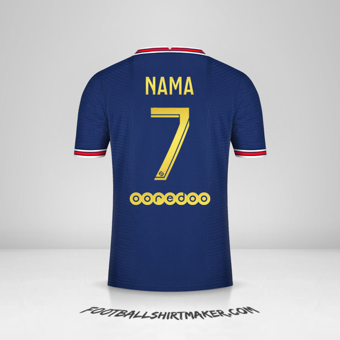 Jersey Paris Saint Germain Gold 2021/2022 -  nama - 7